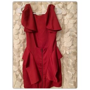 PERFECT red open back peplum dress 👗 ❤️❤️❤️